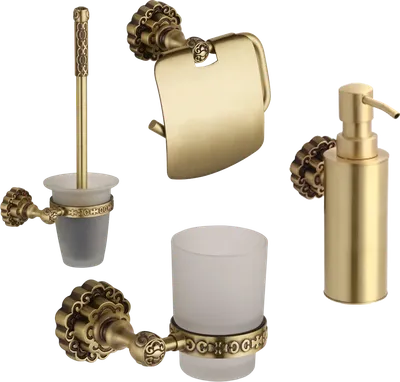 Набор Дозатор Bronze de Luxe K25027 + Стакан K25006 + Ершик K25010 + Держатель K25003