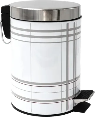 Мусорное ведро Ridder Scotty 2172600 3 л, для туалета, белое, рисунок