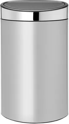 Мусорное ведро Brabantia Touch Bin New 114861 40 л, для кухни, серое, хром