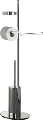 Стойка Colombo Design Planets B9833.000 для туалета, с мыльницей, напольная, белая, хром