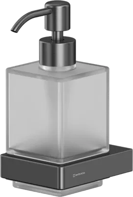 Дозатор для жидкого мыла WHITECROSS Cubo CU2440GM настенный, вороненая сталь