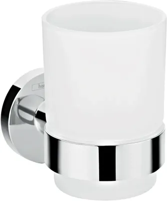 Стакан для ванной Hansgrohe Logis Universal 41718000 настенный, хром, стеклянный