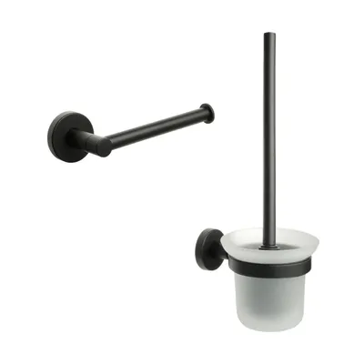 Набор Держатель Fixsen Comfort Black 86010A + Ершик 86013