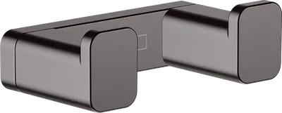 Крючок Hansgrohe AddStoris 41755340 шлифованный черный хром, на шурупах