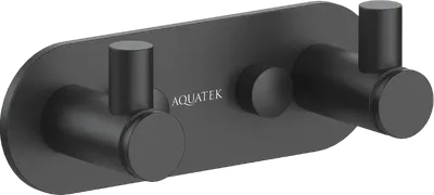 Крючок AQUATEK Европа AQ4102MB матовый черный, на шурупах