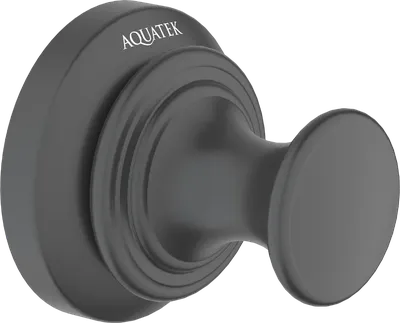 Крючок AQUATEK Классик AQ4501MB матовый черный, на шурупах