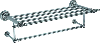 Полка для полотенец в ванную Savol 68 а S-06845A глянцевый хром