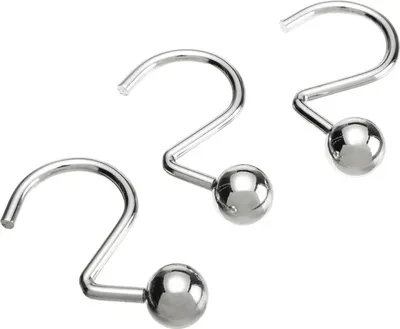 Крючки для шторы Blonder Home Ball Hook Crome глянцевый хром