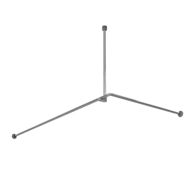 Угловой карниз для ванны Wasserkraft Dinkel SC-469018 180x90 см, Г-образный, серебристый