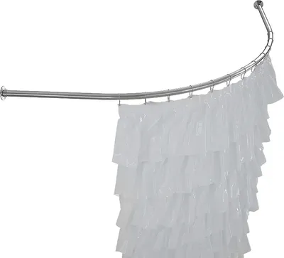 Угловой карниз для ванны Aquanet Jersey 00177986 170x90 см, дугообразный, глянцевый хром