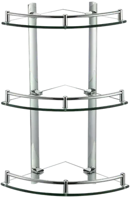 Полка для душа Savol S-003031 угловая, подвесная, хром