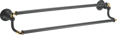 Держатель для полотенец Fixsen Luksor FX-71602B черный, золото