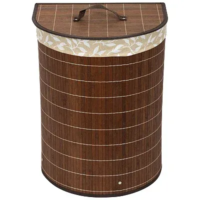 Корзина для белья Рыжий кот BLB-06-D 212026 47 л, напольная, бамбук, текстиль