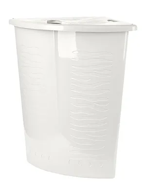 Корзина для белья Keeplex Regular 248241 40 л, напольная, белая, прямоугольная, пластик