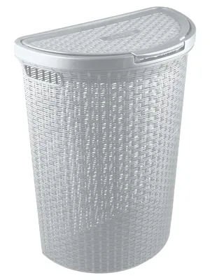 Корзина для белья Econova Eco Style 209264 напольная, серая, пластик
