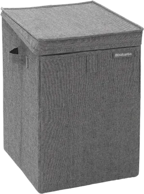 Корзина для белья Brabantia 120442 35 л, напольная, серая, квадратная, текстиль