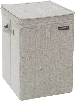 Корзина для белья Brabantia 120428 35 л, напольная, серая, квадратная, текстиль