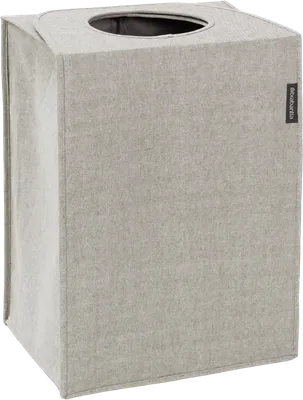 Корзина для белья Brabantia 120367 55 л, напольная, серая, прямоугольная, текстиль