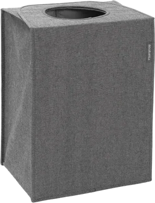 Корзина для белья Brabantia 120381 55 л, напольная, серая, прямоугольная, текстиль