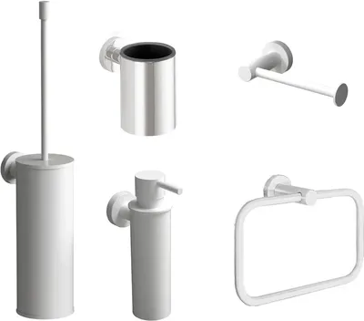 Набор Дозатор Colombo Design Plus W4981.BM + Стакан W4902.BM + Полотенцедержатель W4931.BM + Ершик W4962.BM + Держатель W4908.BM