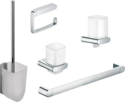 Набор Дозатор Keuco Elegance new 11652019000 + Стакан 11650019000 + Полотенцедержатель 11601010400 + Ершик 11669019000 + Держатель 11662010000