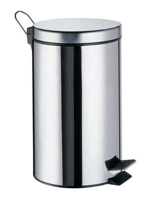 Мусорное ведро Wasserkraft K-612 12 л, для туалета, для кухни, хром