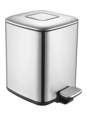 Мусорное ведро Wasserkraft K-649 9 л, для туалета, для кухни, хром