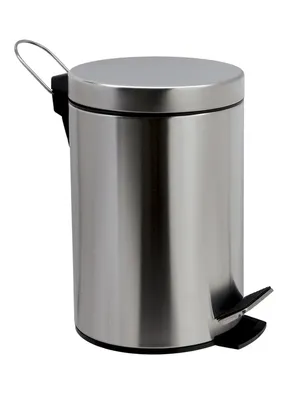 Мусорное ведро Wasserkraft K-665 5 л, для туалета, для кухни, никель