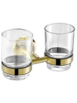 Стакан для ванной ALTROBAGNO Корпозо (Corposo) 081702 Gl настенный, золото, стеклянный, двойной
