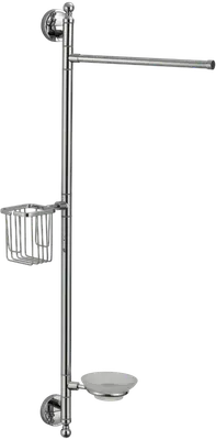Стойка Savol S-00C08 для ванной, с мыльницей, хром
