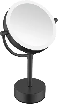 Косметическое зеркало Java S-M221H с подсветкой, настольное, с увеличением, черное