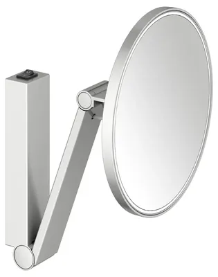 Косметическое зеркало Keuco iLook Move 17612 с подсветкой, настенное, с увеличением, нержавеющая сталь finish