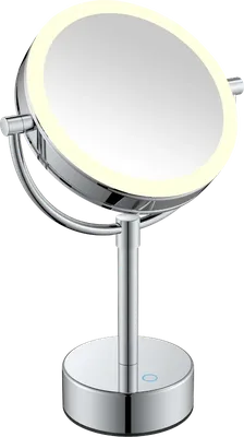 Косметическое зеркало Java S-M221 с подсветкой, настольное, с увеличением, хром