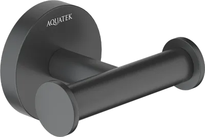 Крючок AQUATEK Оберон AQ4202MB матовый черный, на шурупах