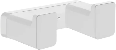 Крючок Rose RG1821C белый, на шурупах
