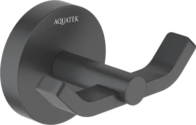 Крючок AQUATEK Бетта AQ4602MB матовый черный, на шурупах