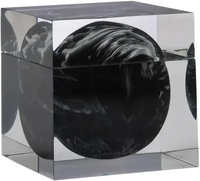Контейнер Kassatex Ducale Black ADE-CJ-BW глянцевый черный, настольный