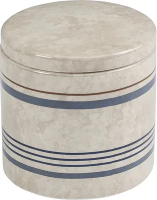 Контейнер Creative Bath Ticking Stripe TIC25BLU глянцевый бежевый, настольный