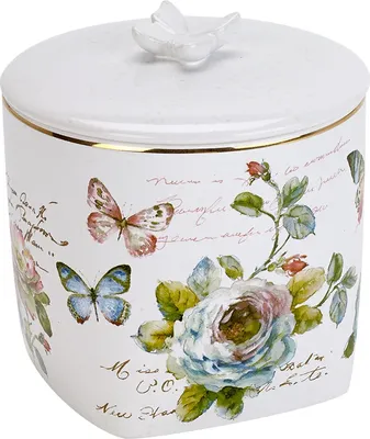 Контейнер Avanti Butterfly Garden 13882K глянцевый белый, настольный