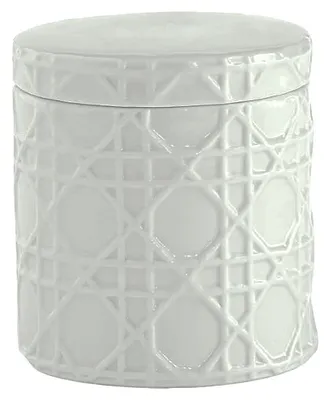 Контейнер Kassatex Rattan ARN-CJ глянцевый белый, настольный