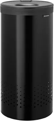 Корзина для белья Brabantia 242342 35 л, напольная, черная, круглая, металл