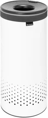 Корзина для белья Brabantia 304866 35 л, напольная, белая, круглая, металл, пластик, текстиль