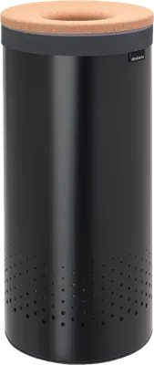 Корзина для белья Brabantia 120008 35 л, напольная, черная, круглая, металл, пластик, текстиль