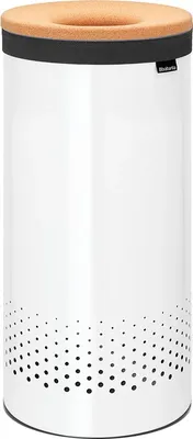 Корзина для белья Brabantia 104367 35 л, напольная, белая, круглая, металл