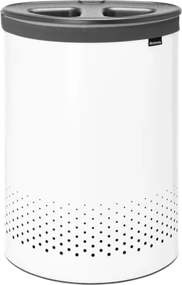 Корзина для белья Brabantia 304903 55 л, напольная, белая, металл, пластик, текстиль