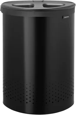 Корзина для белья Brabantia 242366 55 л, напольная, черная, металл