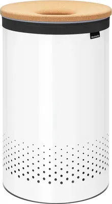 Корзина для белья Brabantia 104404 60 л, напольная, белая, круглая, металл