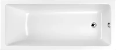 Акриловая ванна WHITECROSS Wave 170x75 см, пристенная, белый глянец, с каркасом