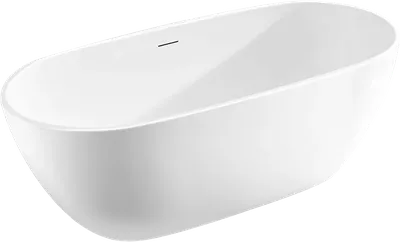 Акриловая ванна Vincea VBT-408-1800 180x80 см, отдельностоящая, белая, овальная, на ножках, со сливом-переливом