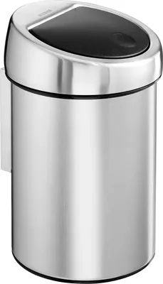 Мусорное ведро Brabantia 378645 3 л, для кухни, подвесное, черное, хром